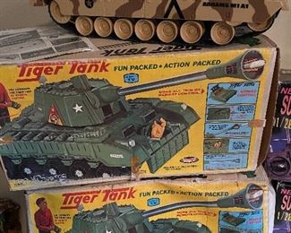 VINTAGE. RARE. HTF. Topper Tiger Tank. With Original Boxes (2)