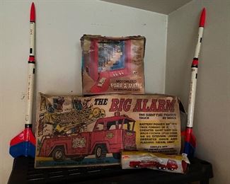 Marx Toys. The Big Alarm Remote Control Fire Truck with Original Box