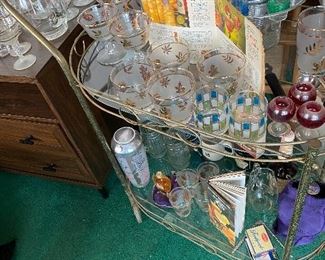 Mid Century Bar Cart