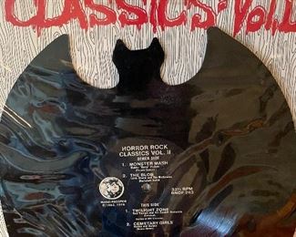 VERY COOl!! Horror Rock Classics Volume II Bat Shaped Record