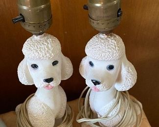 Vintage Pair of Poodle Lamps