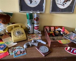 Charlie Angels cards, Yellow Rotary Phone, STP Stickers ( remember those on your Notebook?!)