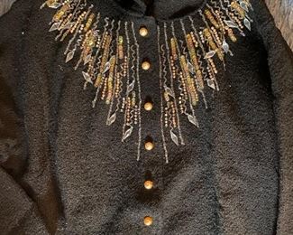 Vintage Beaded Sweater Hong Kong