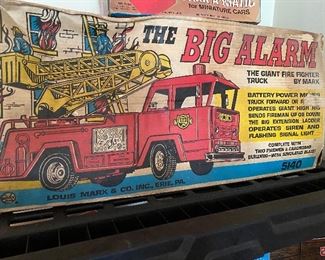 The Big Alarm. Marx Fire Truck