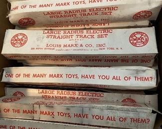 Marx Electric Large Radius Curved Track Set. BOXES..NRFB!!