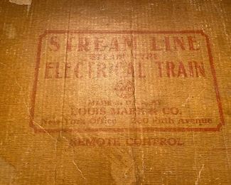 Vintage Marx Stream Line Electrical Train Set/Box
