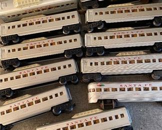 Marx Santa Fe Observation/Passenger Cars