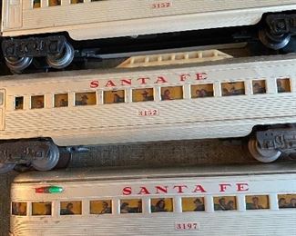 Marx Santa Fe Observation Train Cars