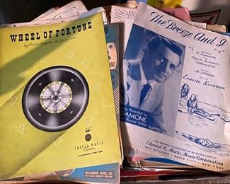 Vintage Sheet Music ( in the laundry room)!