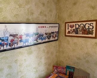Cows On Parade Print, Framed