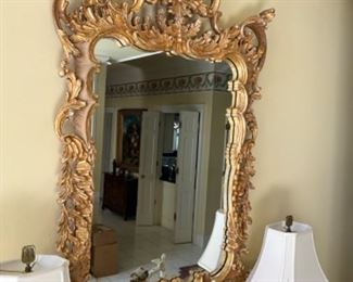 LaBarge Italian giltwood mirror