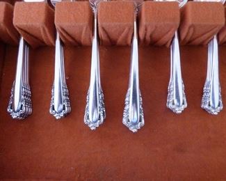 Close Up of Lunt Sterling Flatware