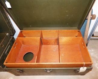 Interior of Military trunk (Notice place to store hat)