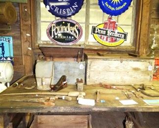Antique Tools, MORE beer signs
