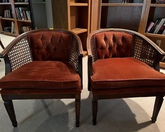 Cain back barrel chairs