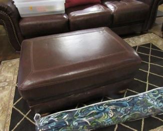 leather coffee table/hassock