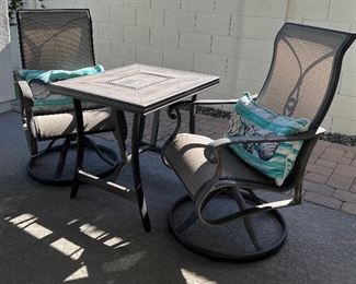 3 Piece Patio Table and Chairs 