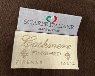 Cashmere Scarf by Sciarpe Italiane Chocolate Brown