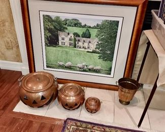 Pastoral Print, Copper Jack-o-Lanterns
