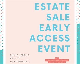 Early Access Event (Thur, 2/23) (tickets available >> $5 in advance, $10 at the door)