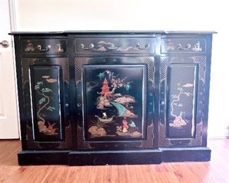 Asian Black Lacquer Buffet