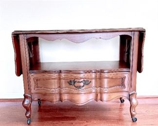 Thomasville French Provincial Drop Leaf Cart