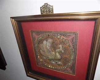 vintage Thai beaded tapestry (2 to choose from)