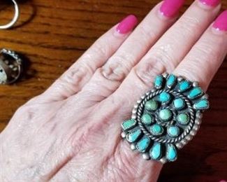 Native American turquoise/sterling ring
