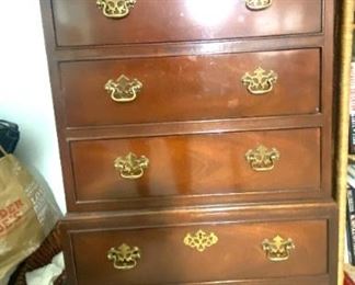 SOLD  $495 Bakers Lingere Chest   53./5 " tall x 25" wide x 15.5" deep