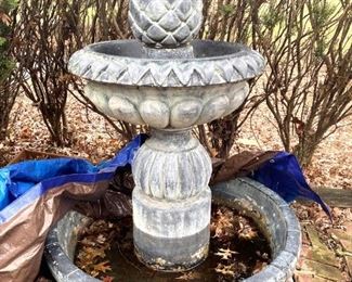  SALE    $150    Pineapple Concrete Fountain  Not aware of any cracks 