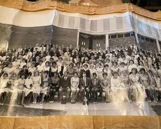 1962 panoramic photograph of Ballou High School's first graduating class.