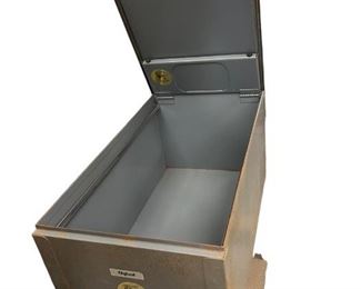 Vintage metal top opening storage