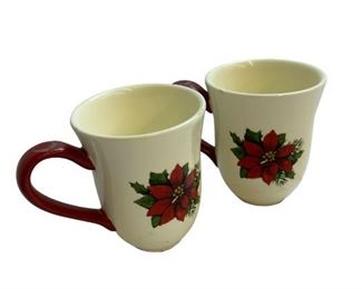 Poinsettia mugs