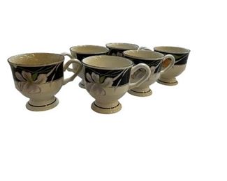 flower print tea cups (some chipping)