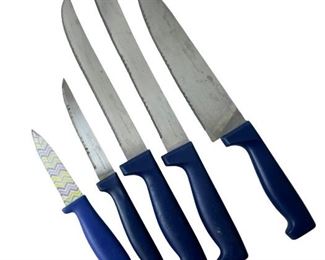 Blue knife set