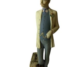 man with suitcase (8" tall)