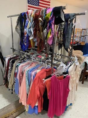 Plus sizes, nice selection of scarves