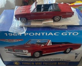 Franklin Mint Die Cast 1964 Pontiac GTO with Box and Paperwork