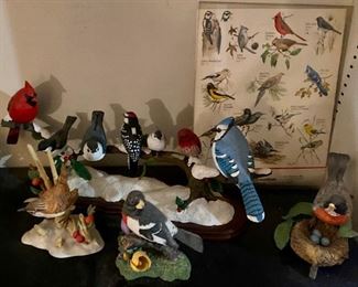 Danbury Mint and Lenox Bird Figurines