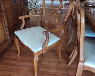 TWO DINING ARMCHAIRS