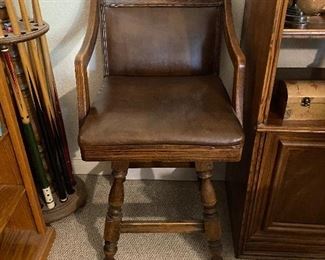 Leather high chair 