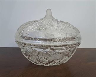 Vintage Indiana Glass Covered Candy Dish