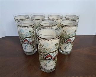 (8) 8 oz Johnson Bros Friendly Village Tumblers