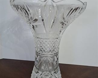 Shannon Crystal Trumpet Vase 12 in Tall