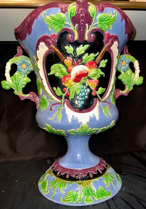 RARE OOAK Late 19th C Eichwald Majolica Vase