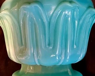 Lambs Tongue Blue Footed Candy Dish 