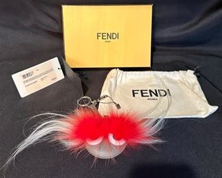 FENDI New with Tags BUG CHARM with real fur