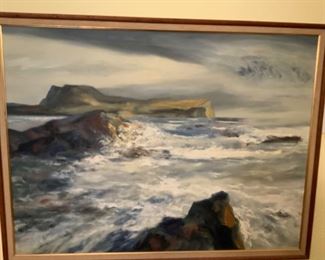 1960S VINTAGE OIL PAINTING.  