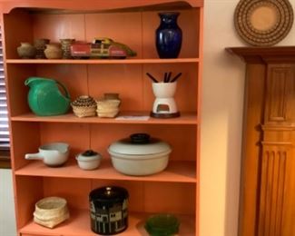 UNIQUE  COLOR BOOK CASE AND GREAT COLLECTIBLES 