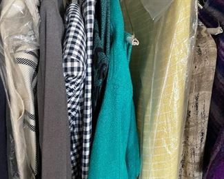 Large amount of vintage men’s, women’s and kids clothing in a variety of sizes